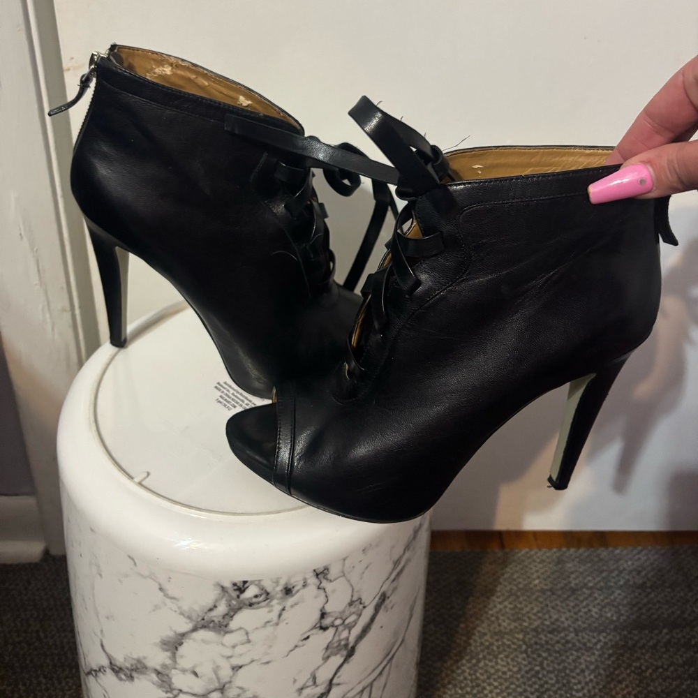 Black Leather heels